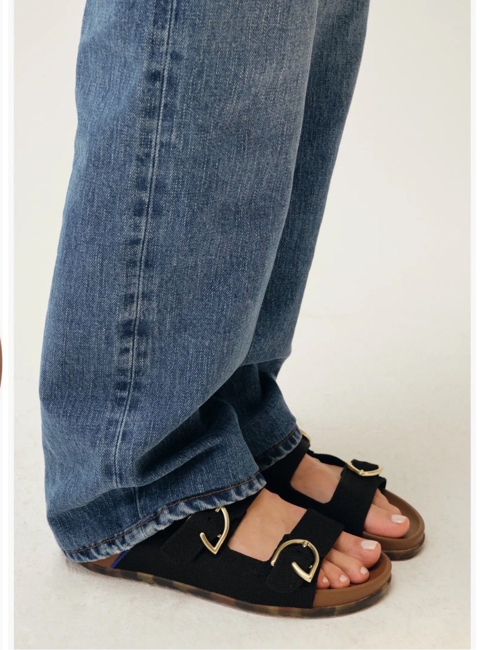 Rothys The Buckle Slide - Black.